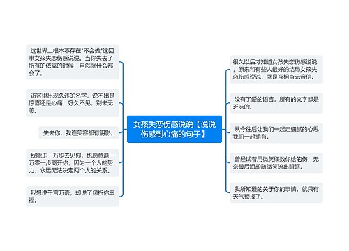 女孩失恋伤感说说【说说伤感到心痛的句子】