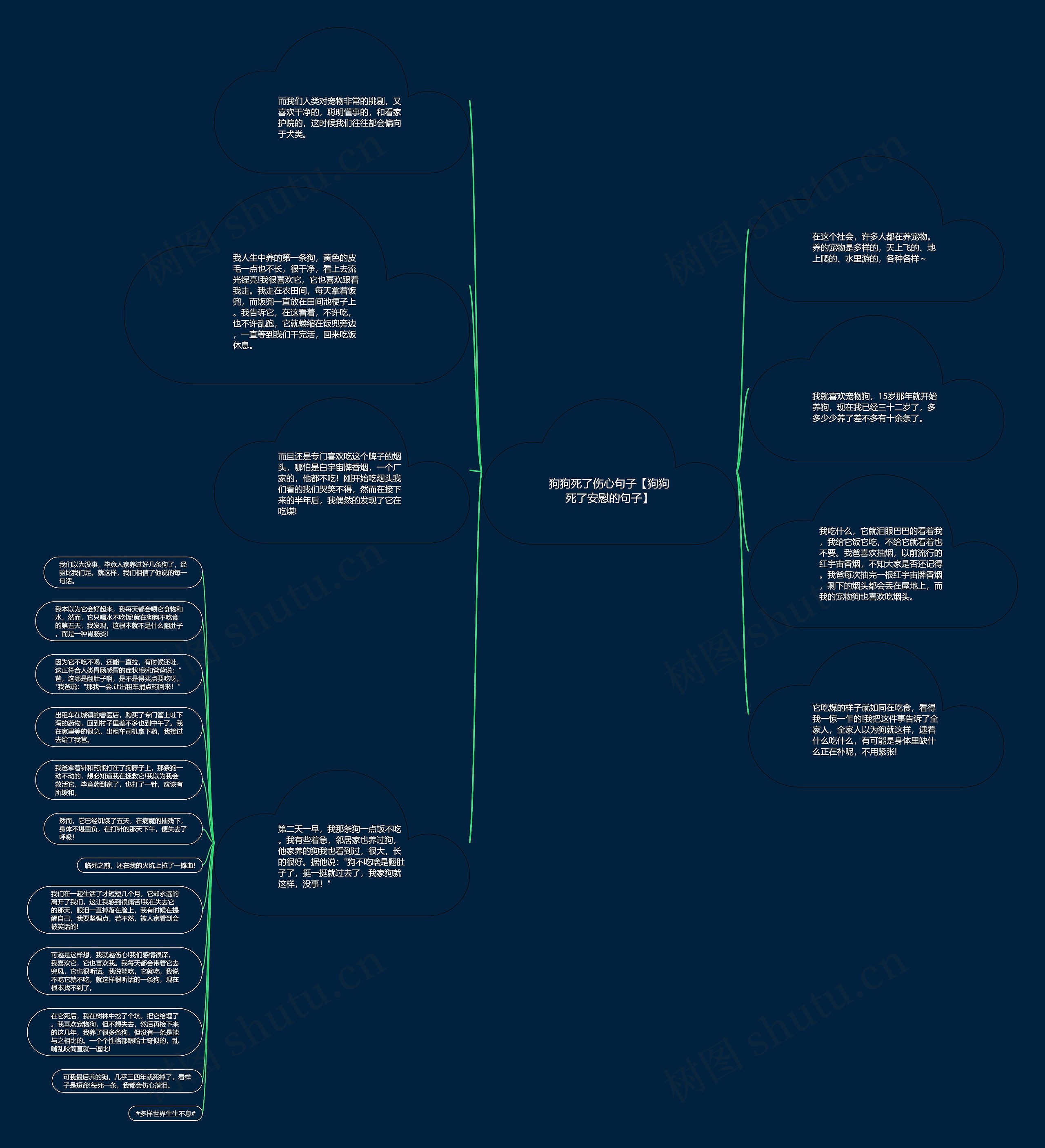 狗狗死了伤心句子【狗狗死了安慰的句子】思维导图