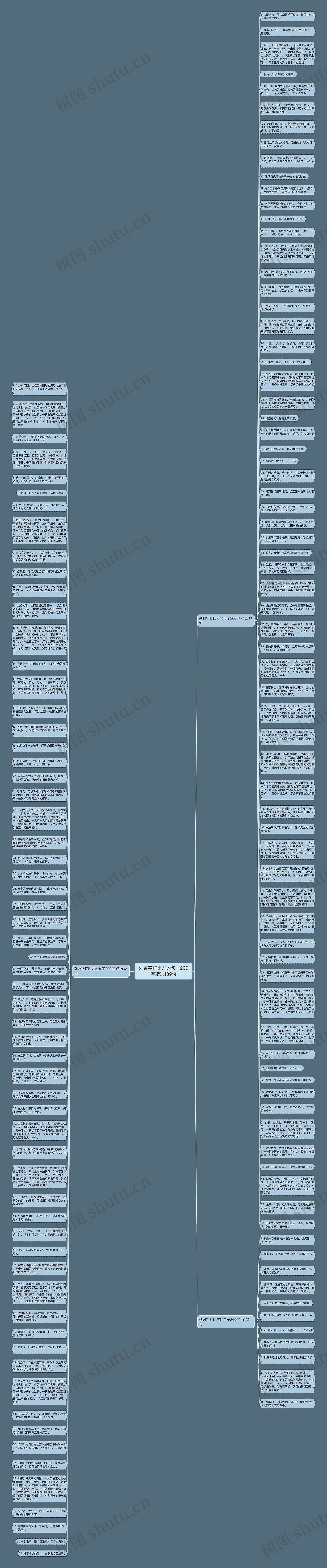 列数字打比方的句子200字精选139句思维导图