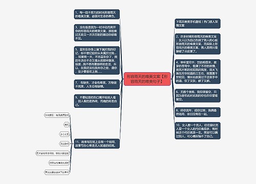 形容雨天的唯美文案【形容雨天的唯美句子】