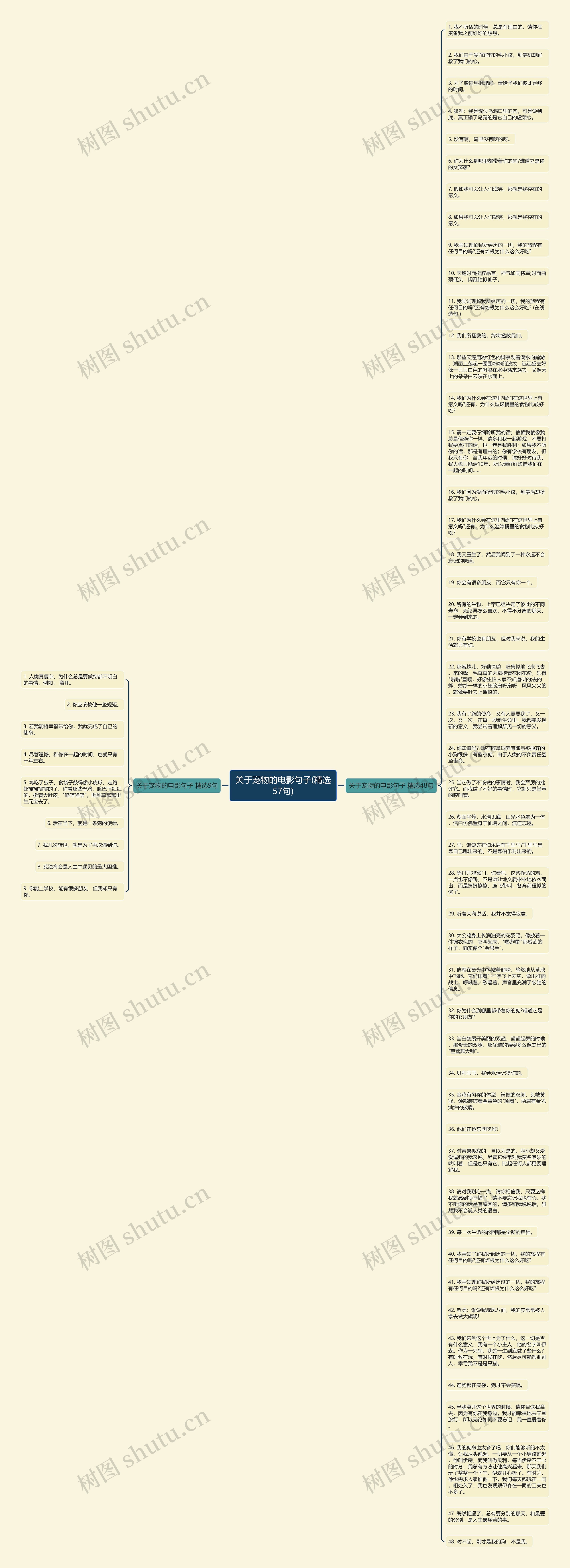 关于宠物的电影句子(精选57句)思维导图