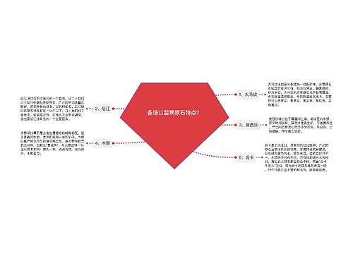 各场口翡翠原石特点？