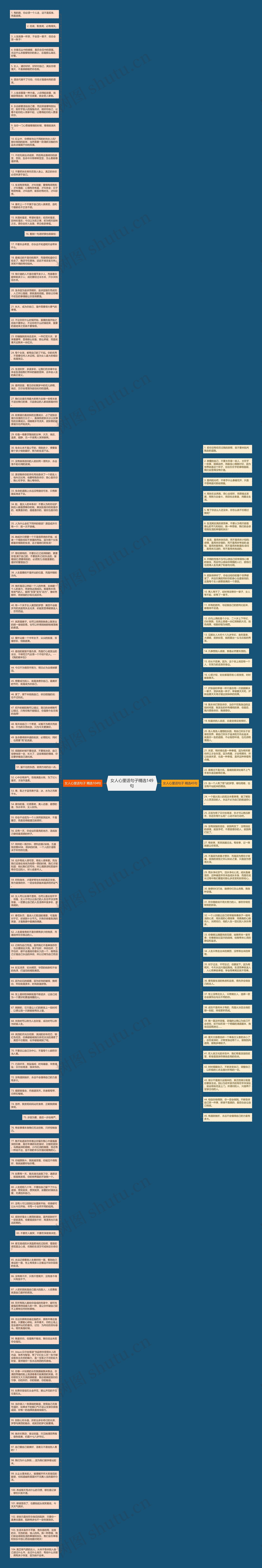 女人心里话句子精选149句思维导图
