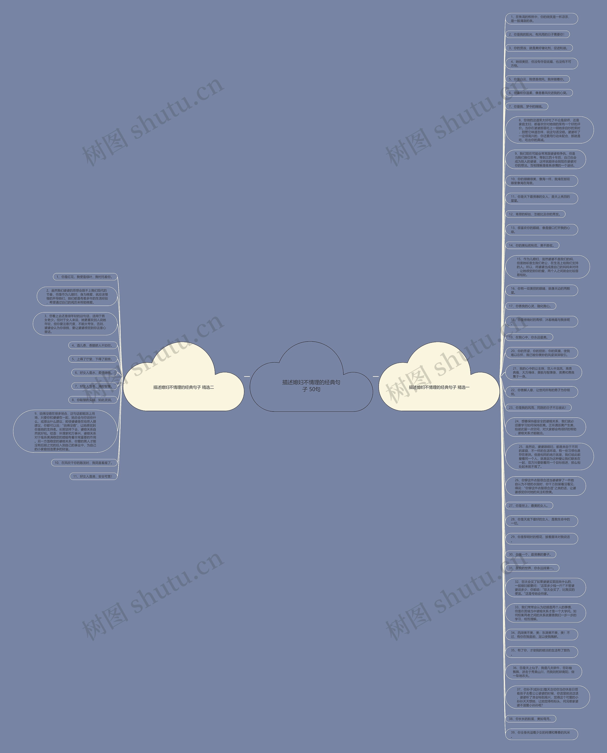 描述媳妇不情理的经典句子 50句思维导图