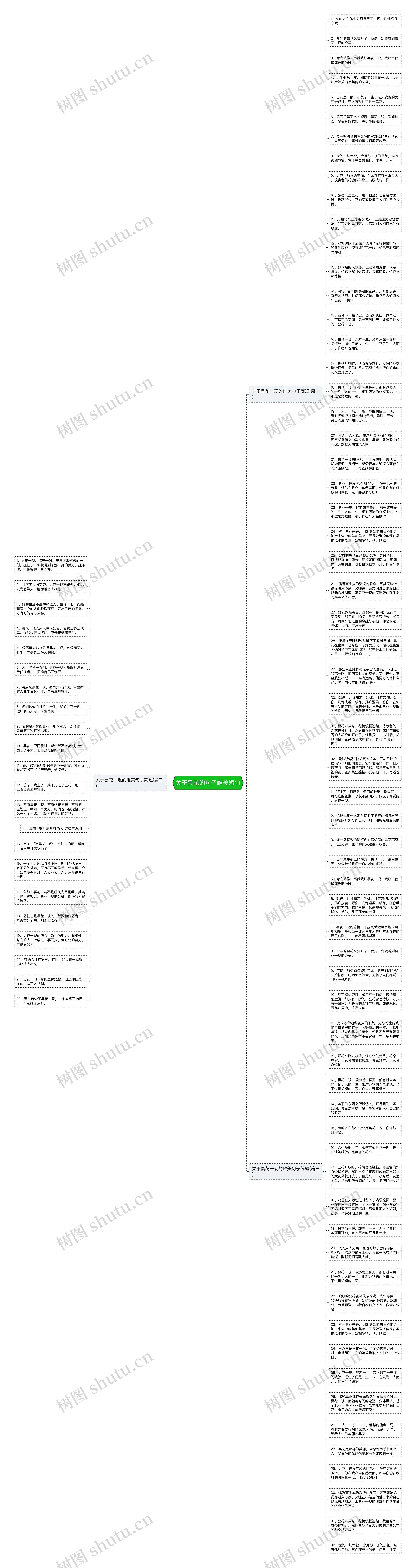 关于昙花的句子唯美短句思维导图