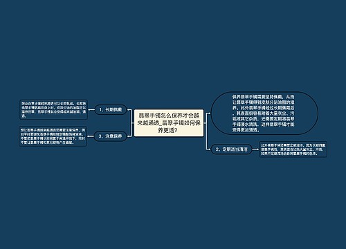 翡翠手镯怎么保养才会越来越通透_翡翠手镯如何保养更透？