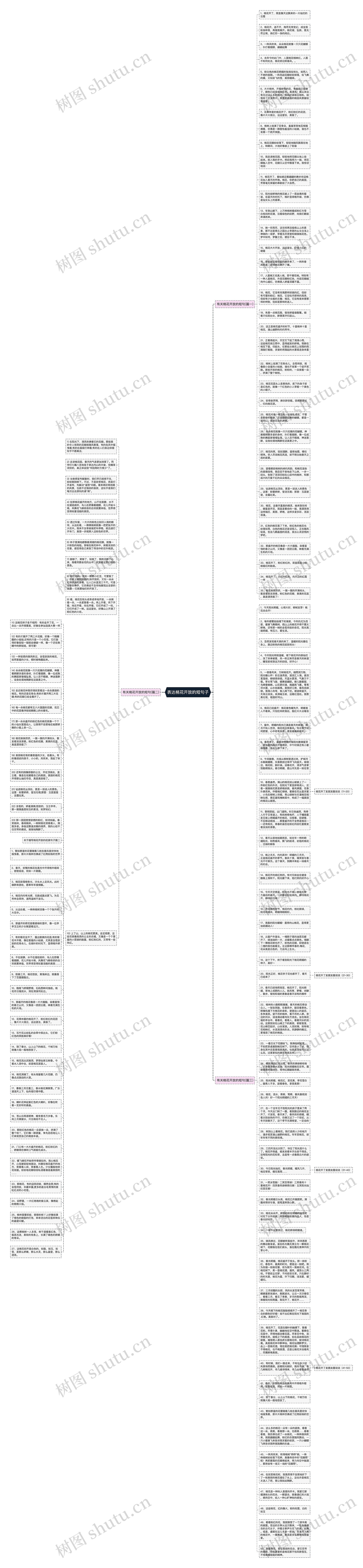 表达桃花开放的短句子思维导图