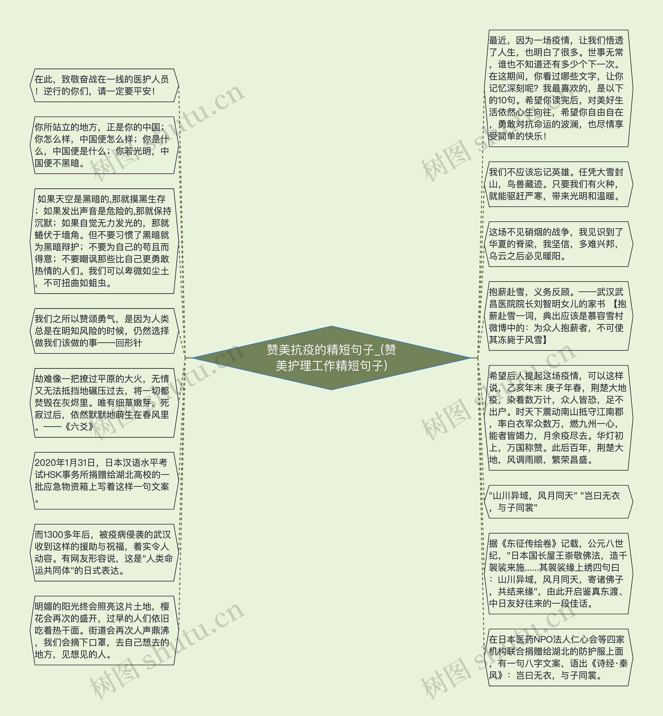 赞美抗疫的精短句子_(赞美护理工作精短句子)思维导图