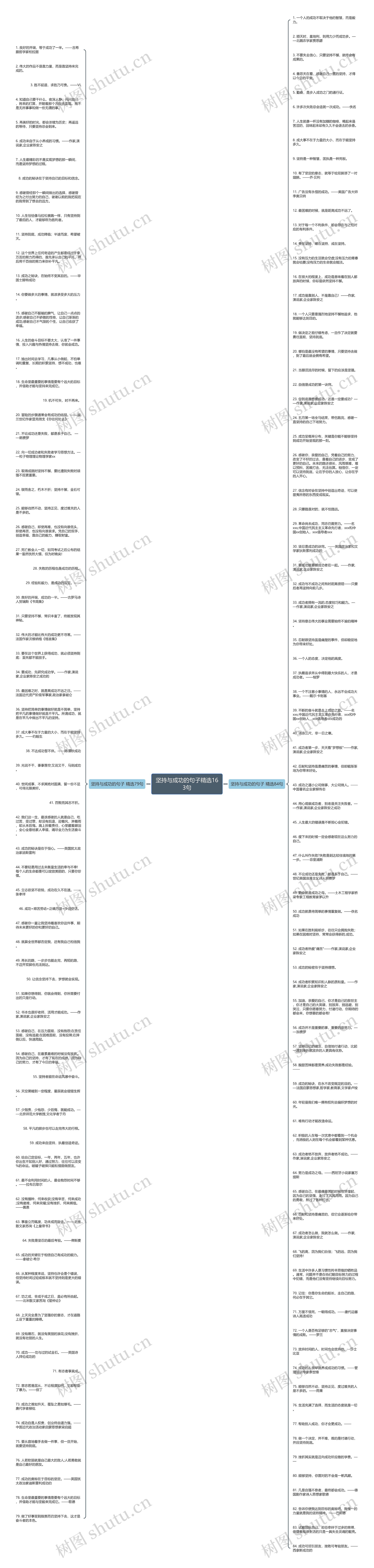 坚持与成功的句子精选163句思维导图