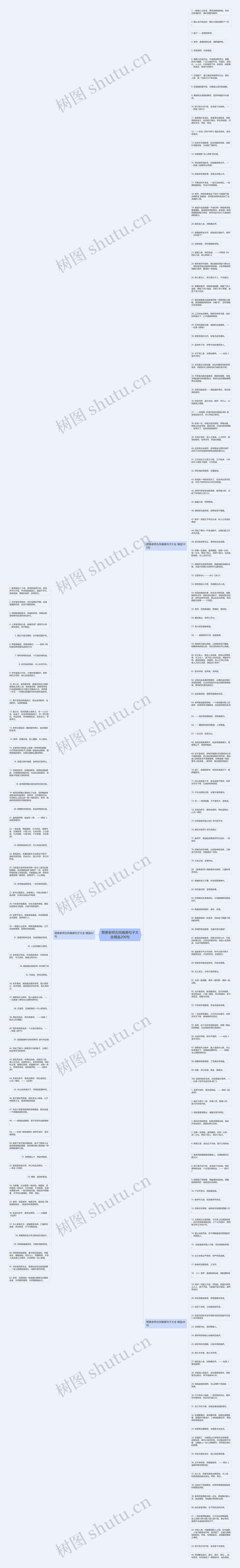 赞美老师古风唯美句子大全精选206句思维导图