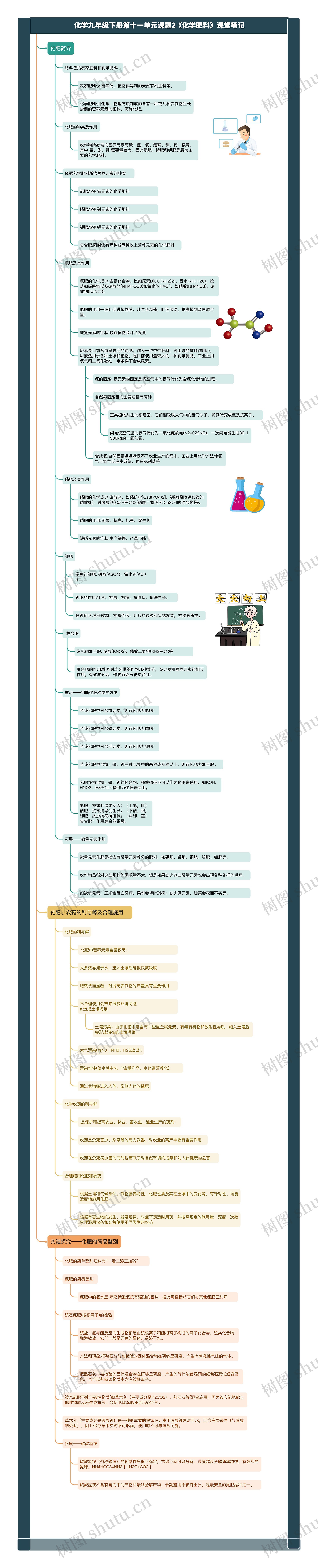 化学九年级下册第十一单元课题2《化学肥料》课堂笔记