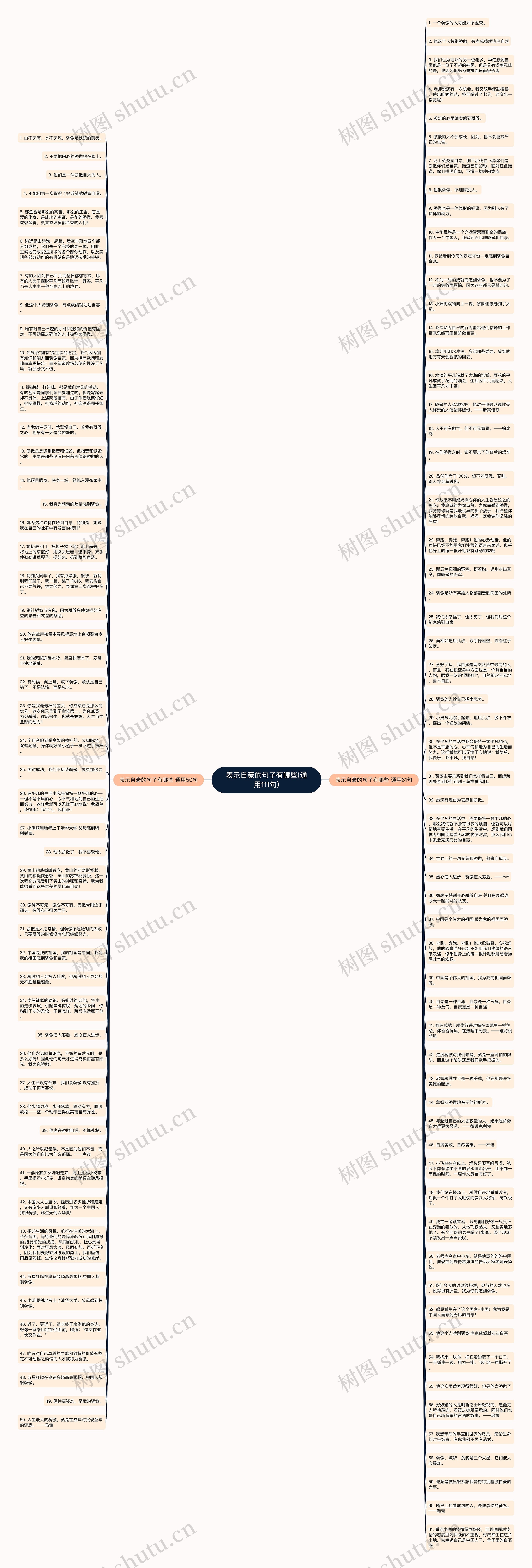 表示自豪的句子有哪些(通用111句)思维导图