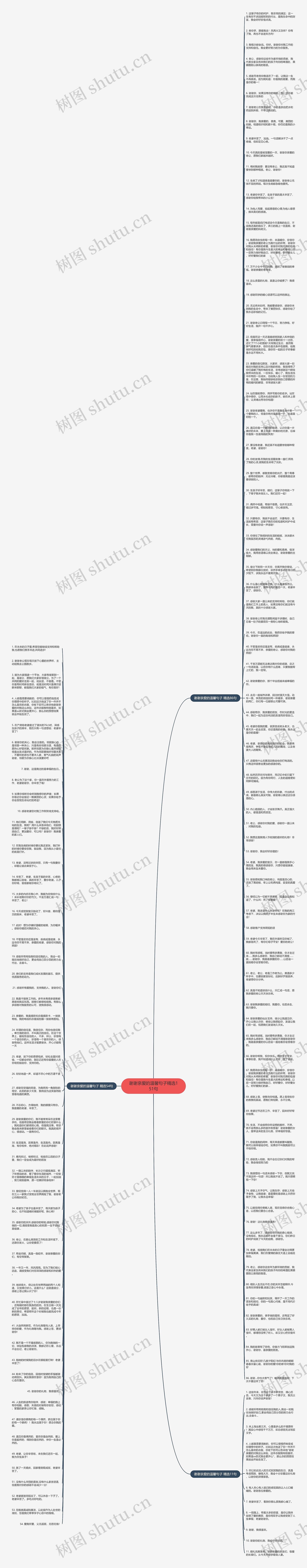 谢谢亲爱的温馨句子精选151句思维导图