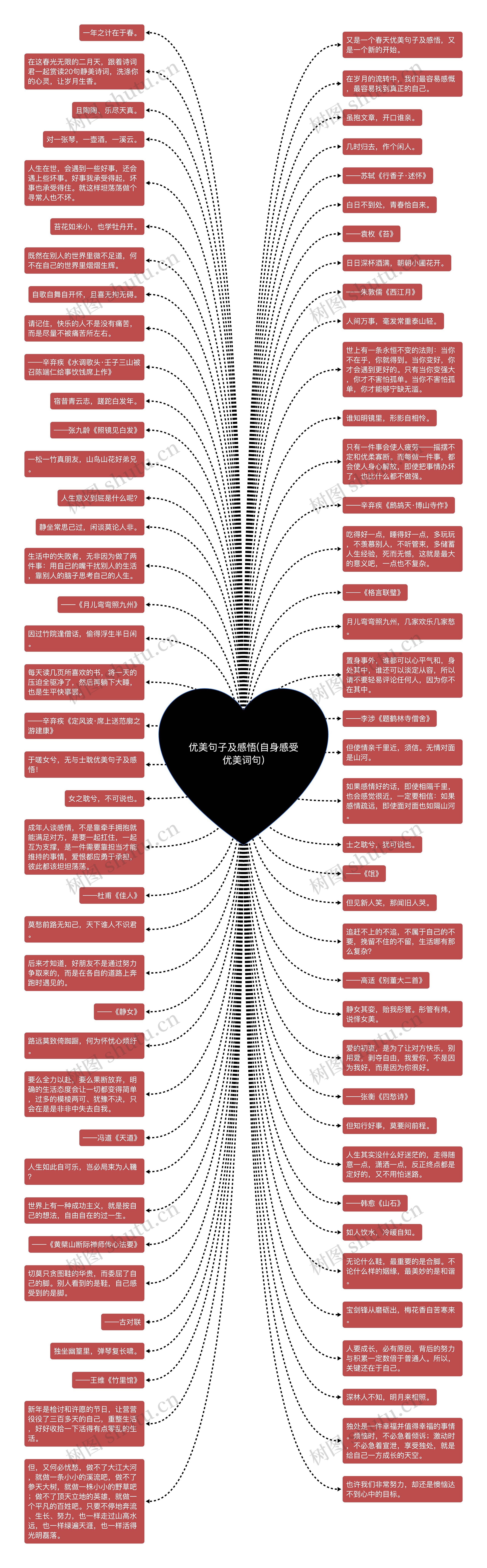 优美句子及感悟(自身感受优美词句)思维导图