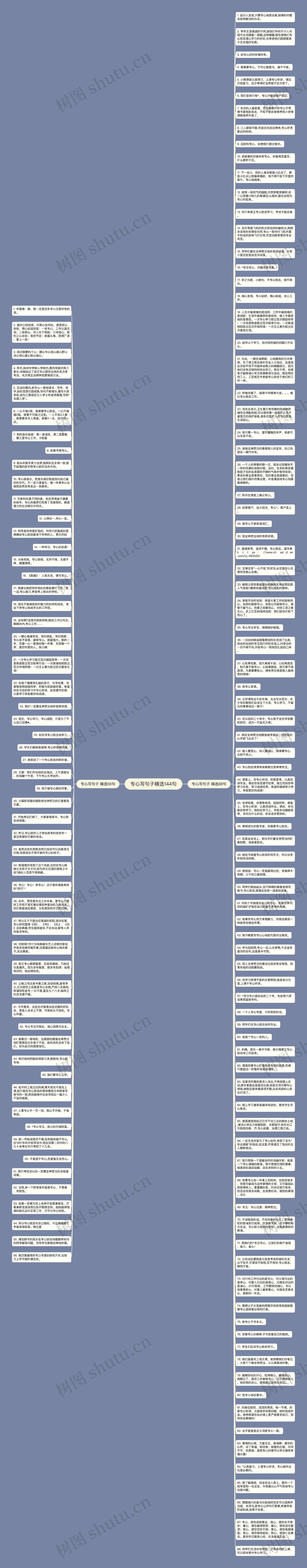 专心写句子精选144句思维导图