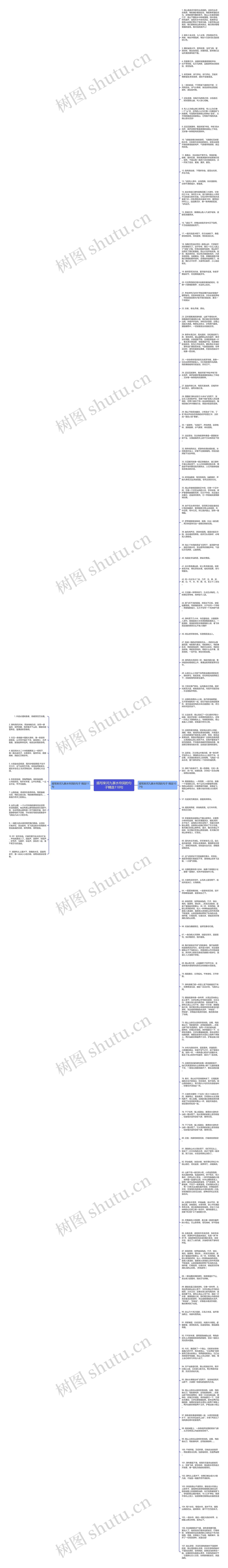 描写柴河九寨水帘洞的句子精选118句思维导图