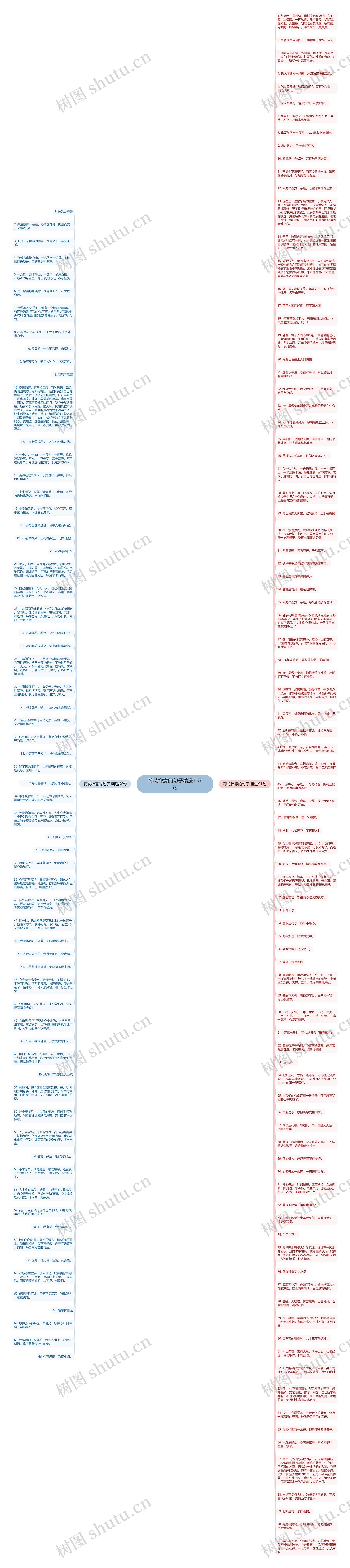 荷花禅意的句子精选157句思维导图高清图 荷花禅意的句子精选157句思维导图