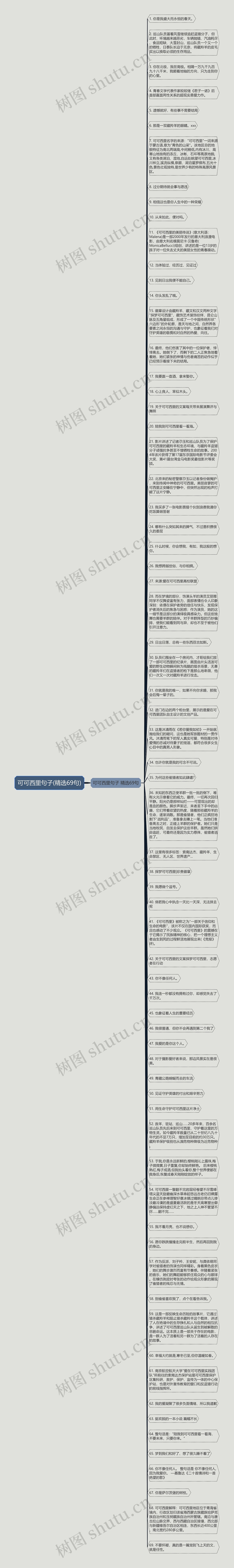 可可西里句子(精选69句)思维导图高清图 可可西里句子(精选69句)思维导图
