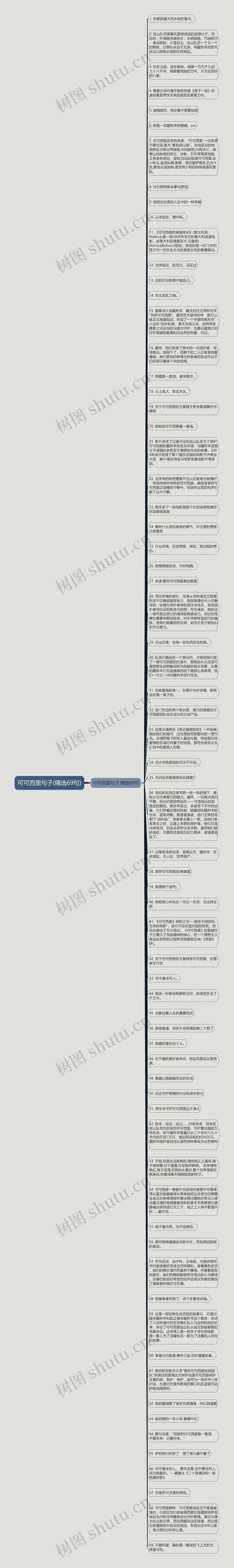 可可西里句子(精选69句)思维导图
