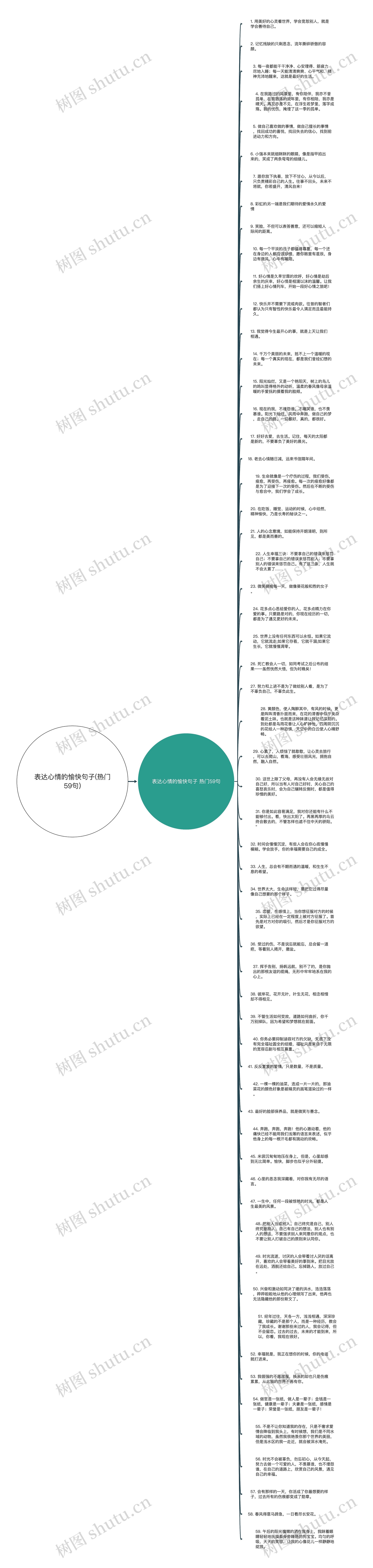 表达心情的愉快句子(热门59句)思维导图