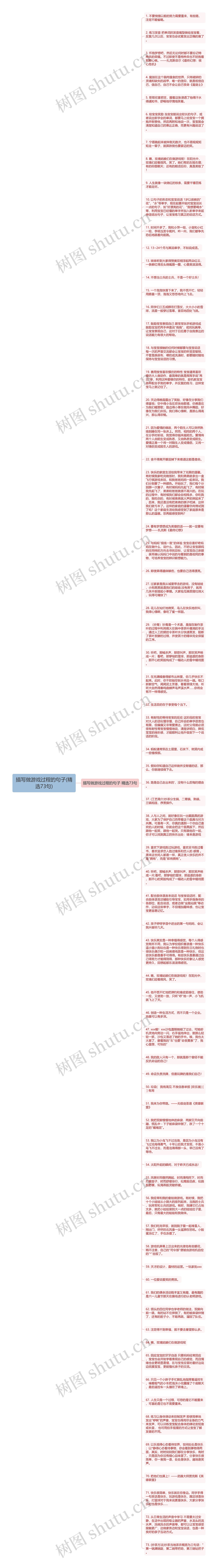 描写做游戏过程的句子(精选73句)思维导图