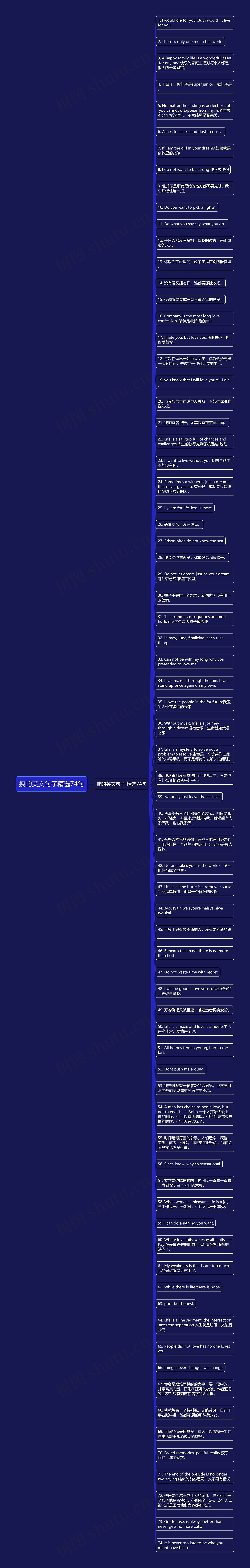 拽的英文句子精选74句思维导图