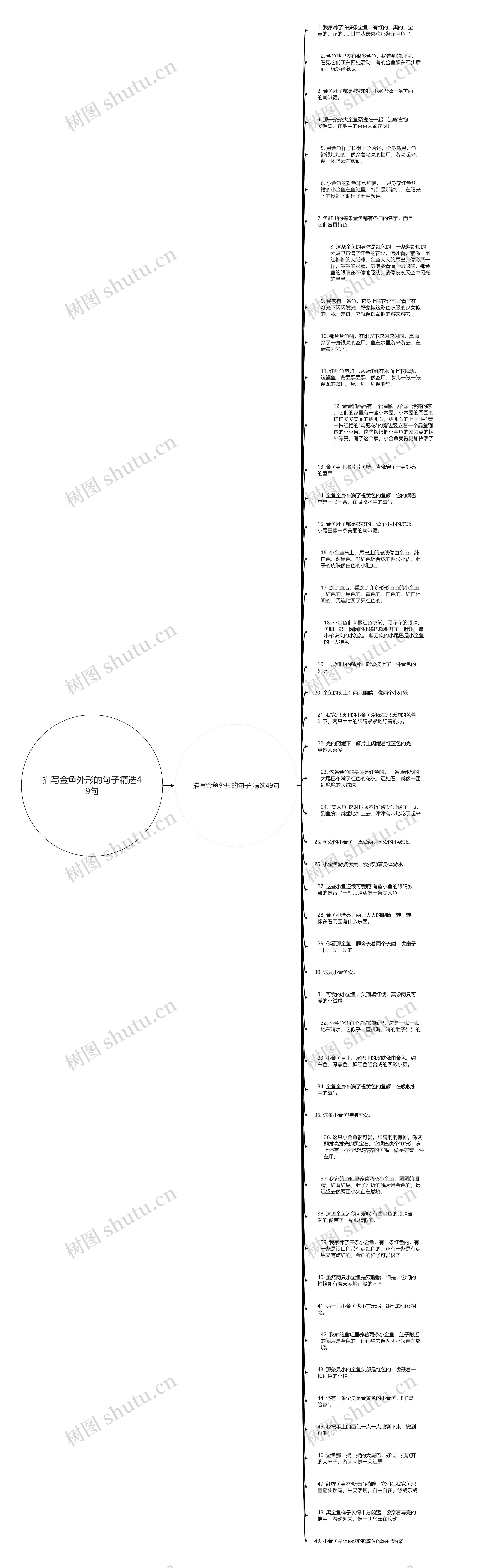 描写金鱼外形的句子精选49句