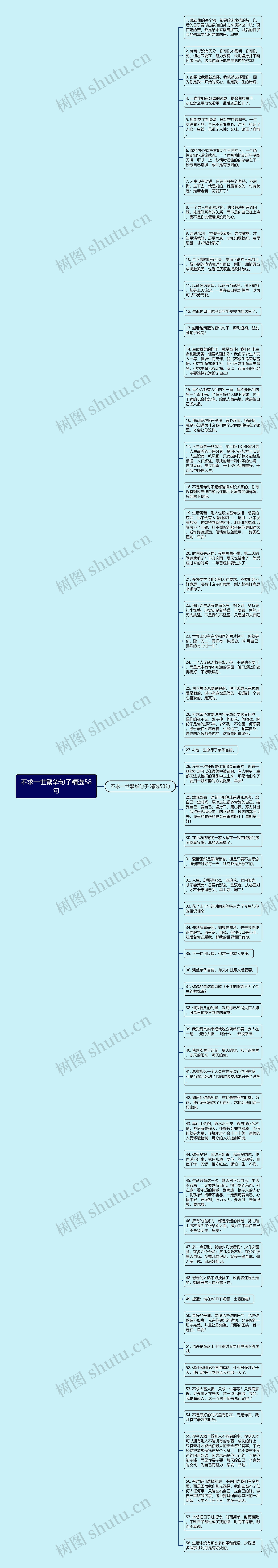 不求一世繁华句子精选58句思维导图