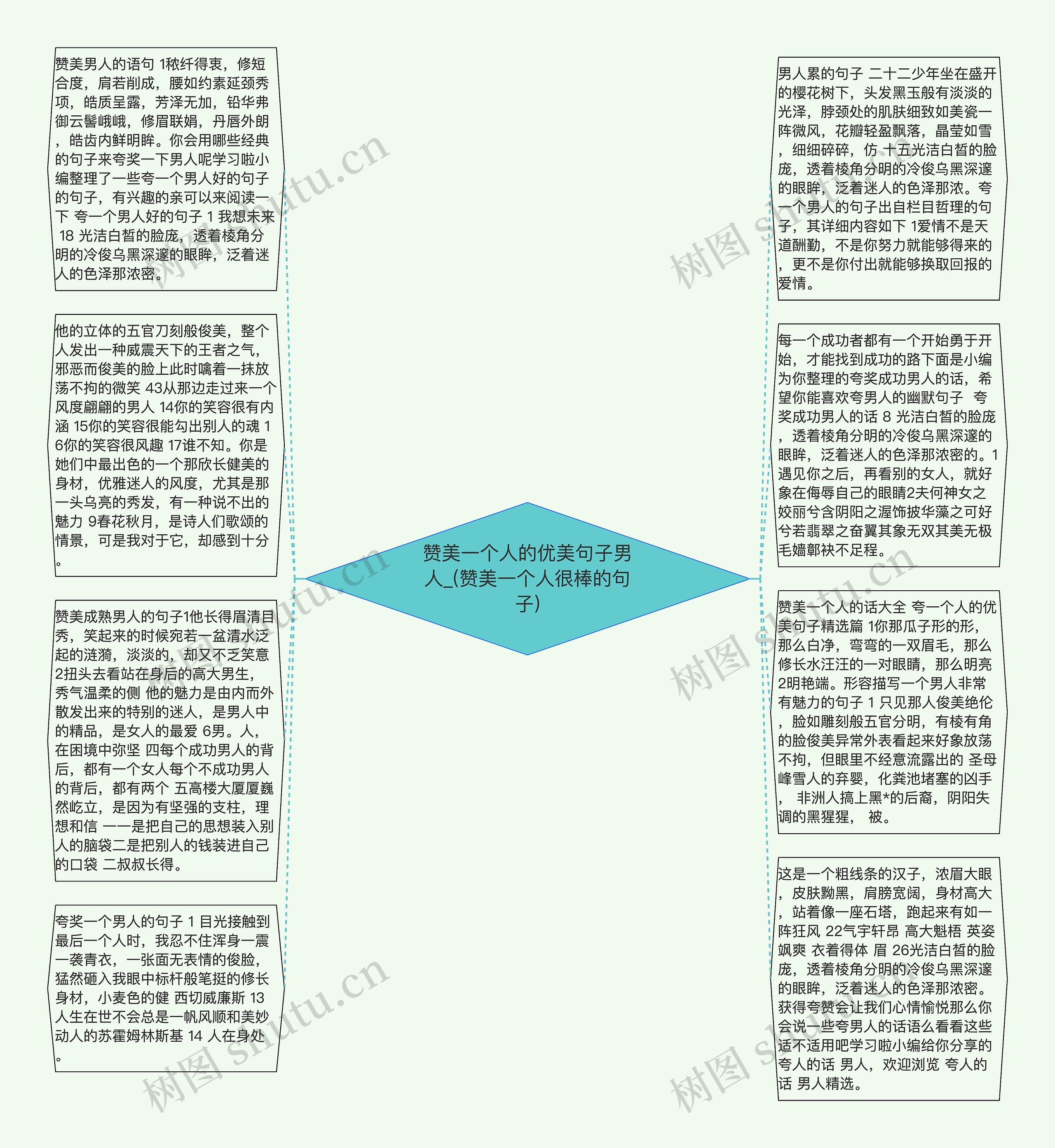 赞美一个人的优美句子男人_(赞美一个人很棒的句子)思维导图