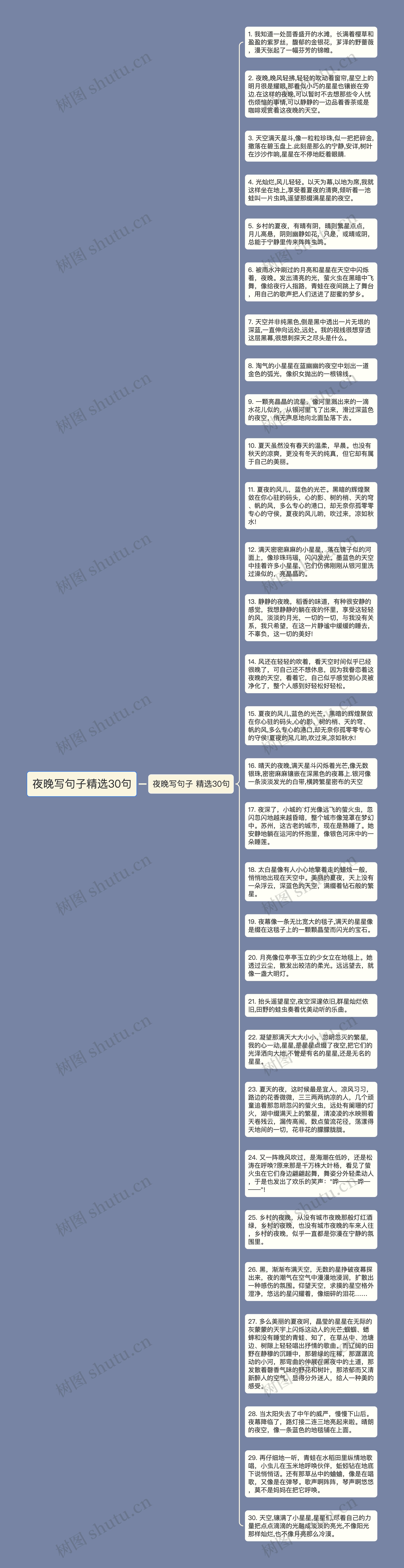 夜晚写句子精选30句