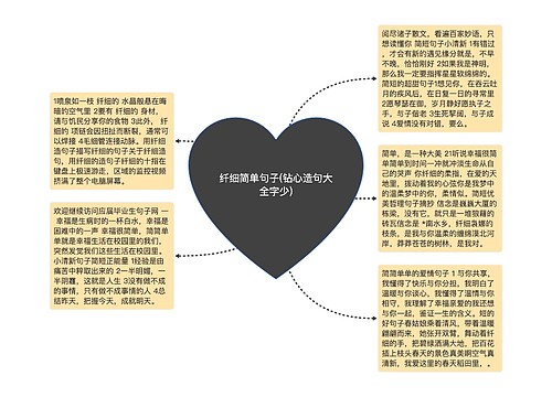 纤细简单句子(钻心造句大全字少)