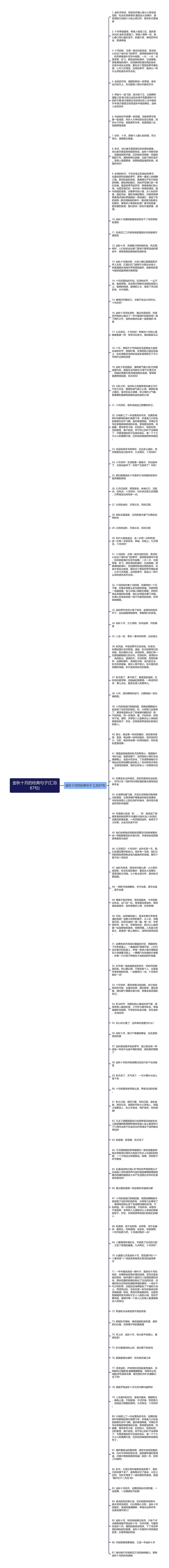 金秋十月的经典句子(汇总87句)