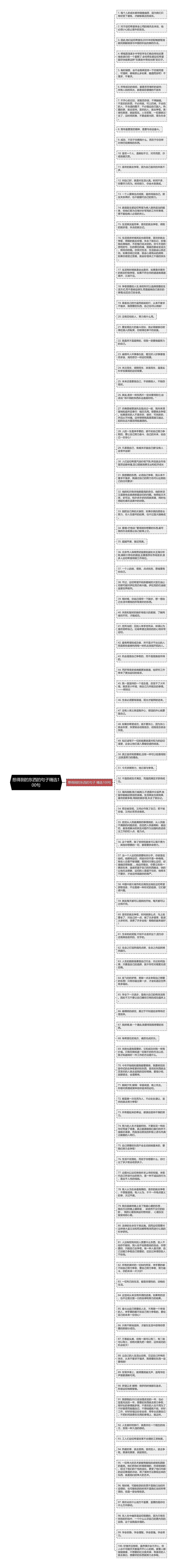 想得到的东西的句子精选100句思维导图