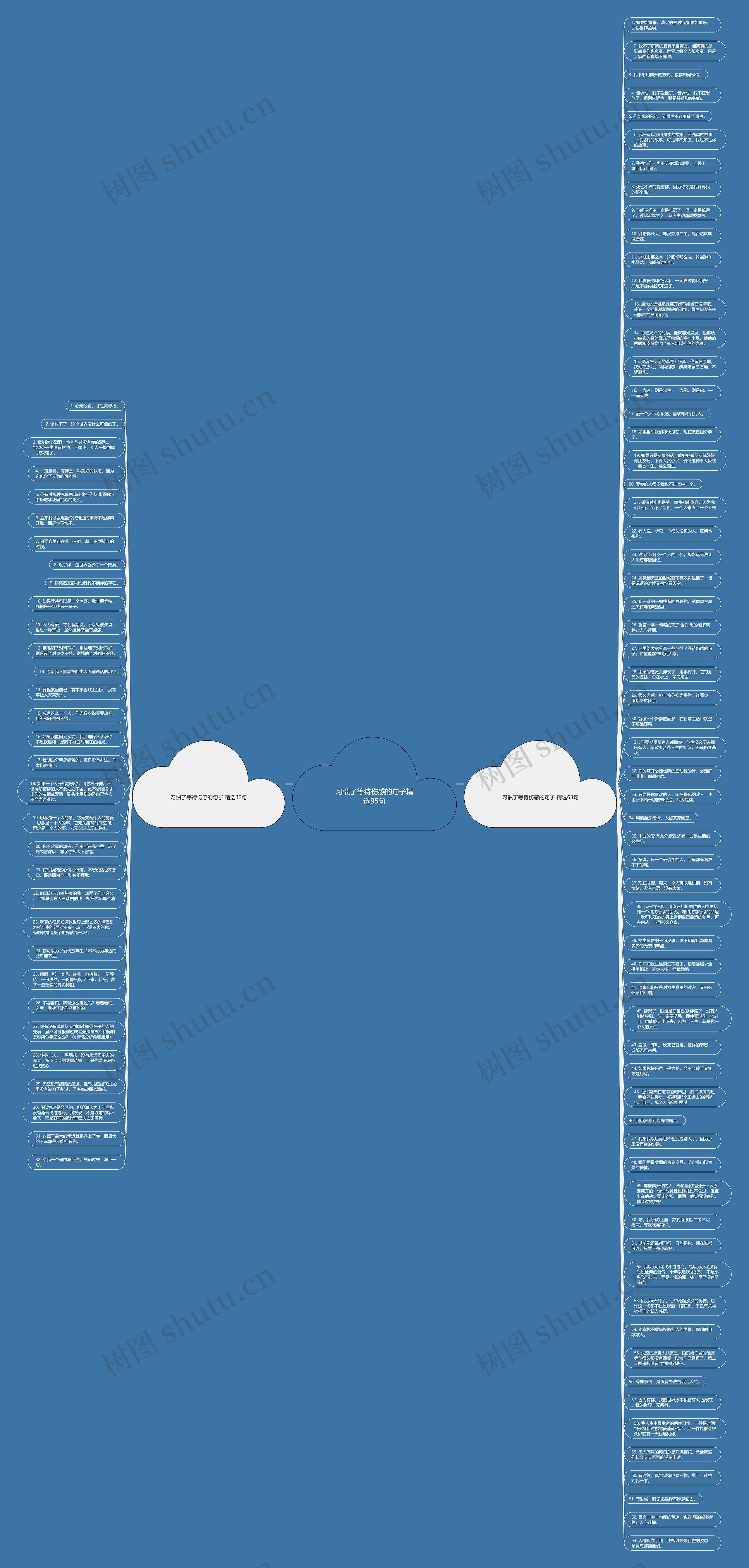 习惯了等待伤感的句子精选95句思维导图