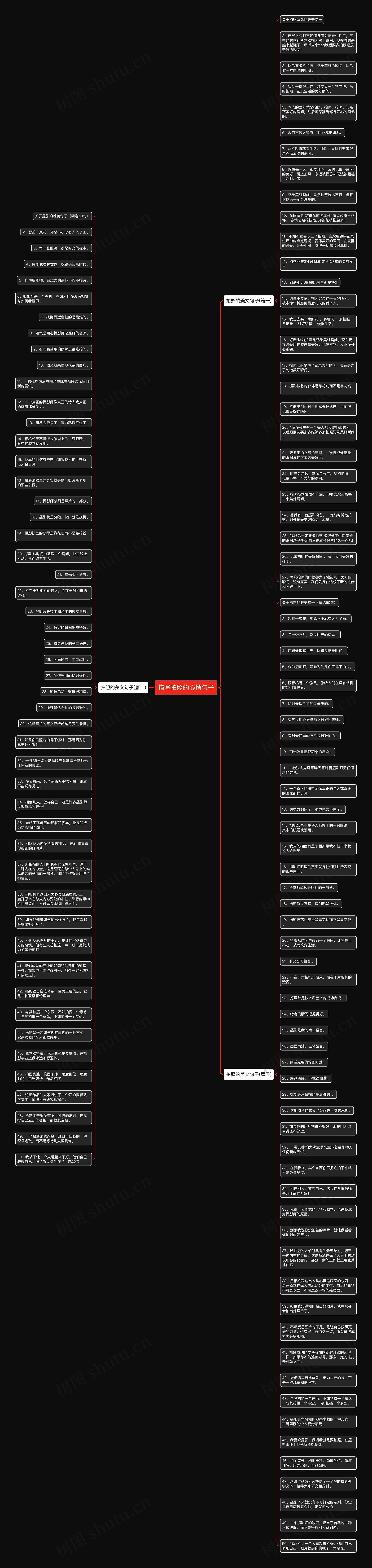 描写拍照的心情句子思维导图