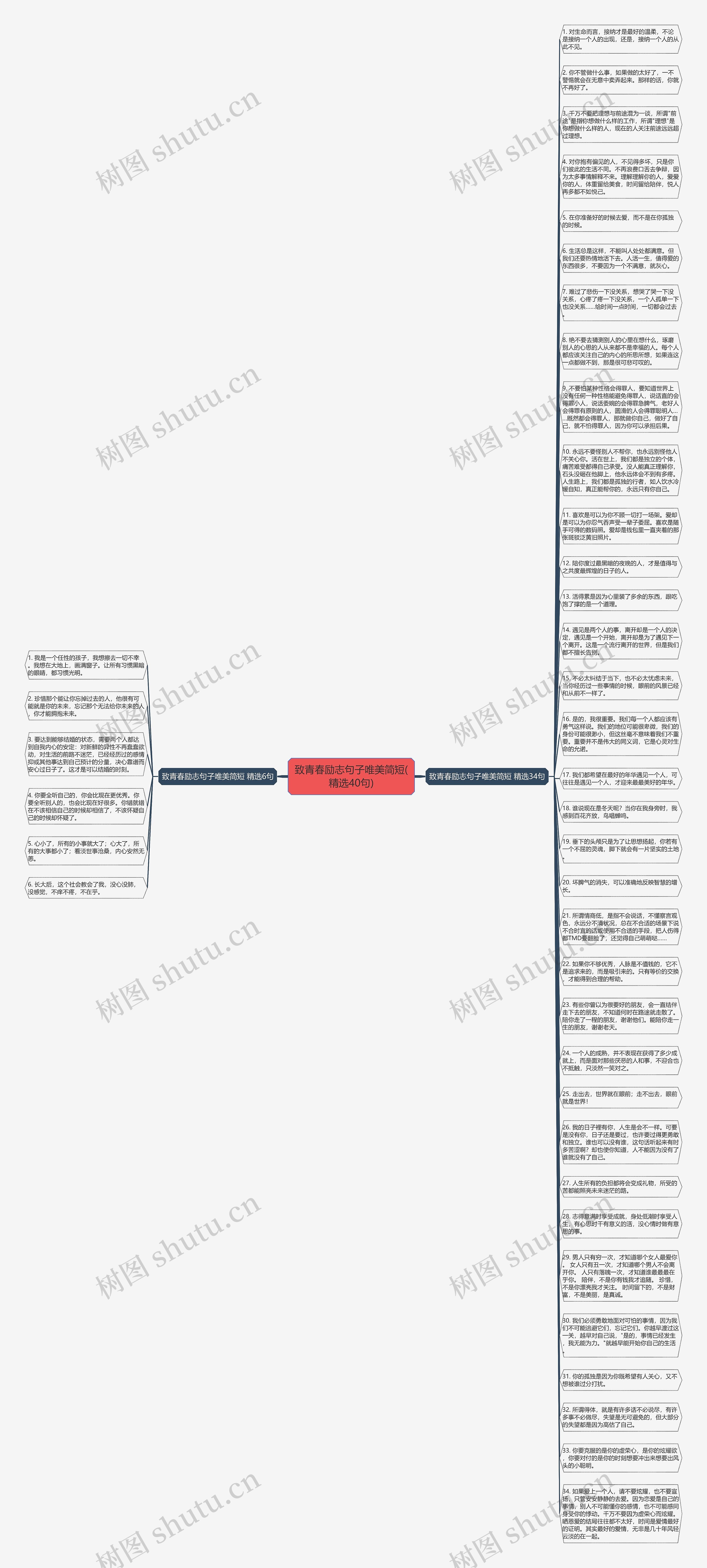 致青春励志句子唯美简短(精选40句)思维导图