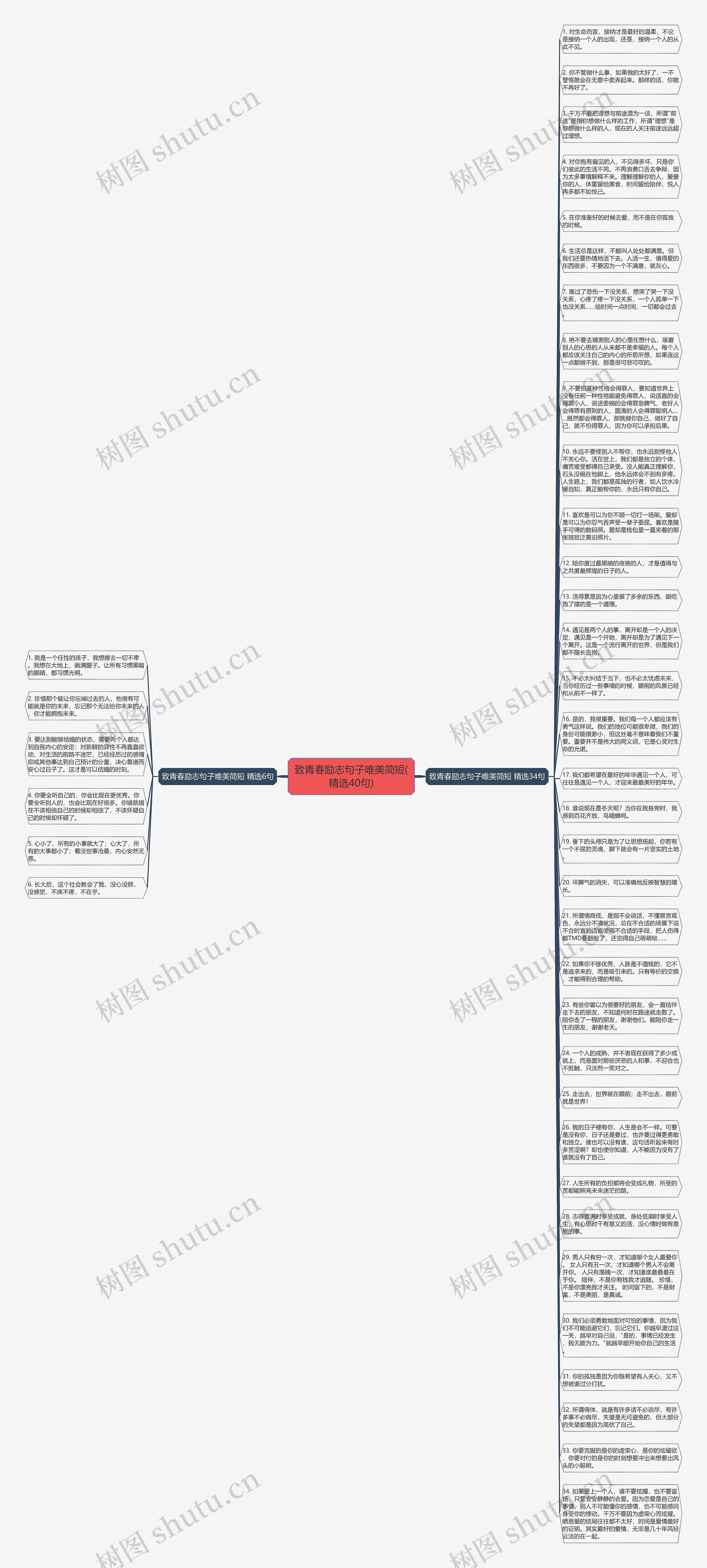 致青春励志句子唯美简短(精选40句)思维导图高清图 致青春励志句子唯美简短(精选40句)思维导图