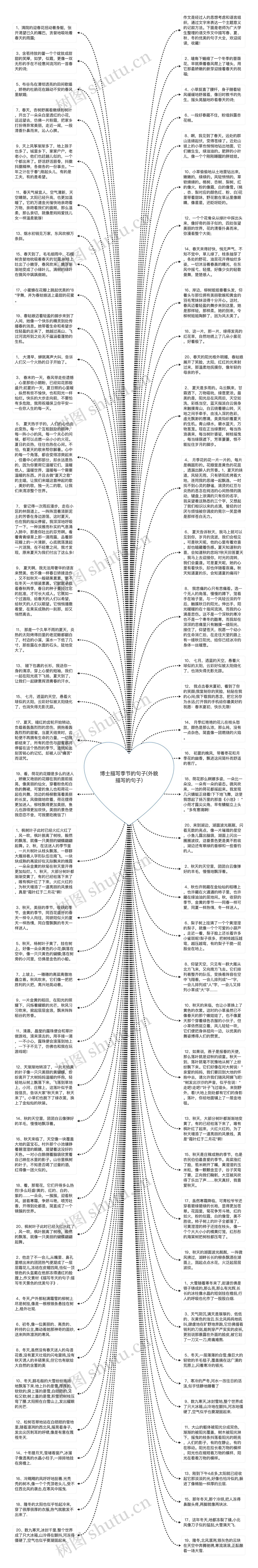 博士描写季节的句子(外貌描写的句子)思维导图