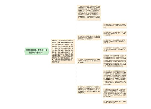 分类别的句子有哪些【举例子的句子短句】