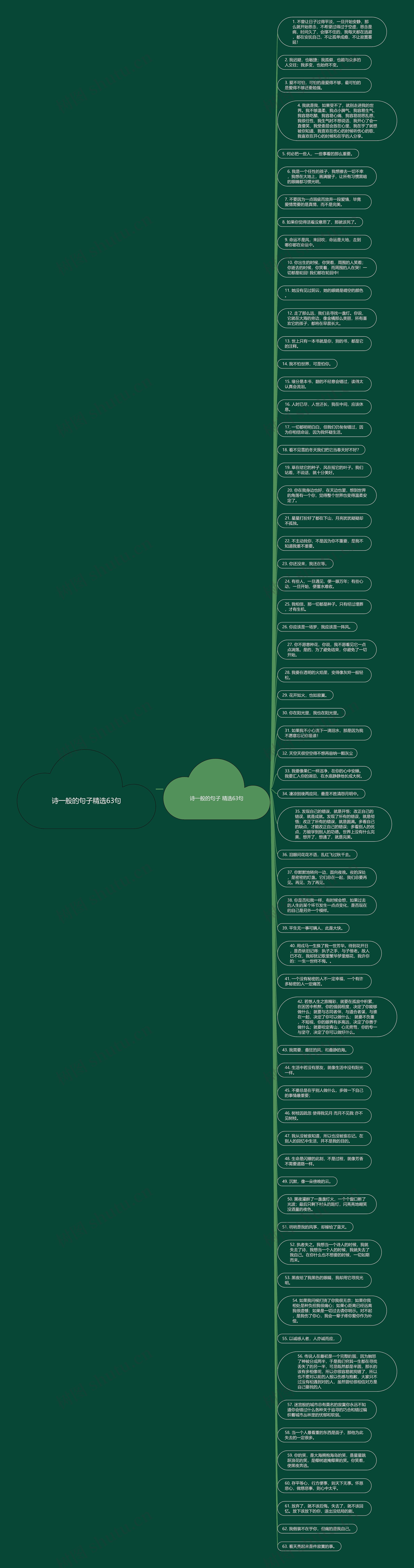 诗一般的句子精选63句思维导图