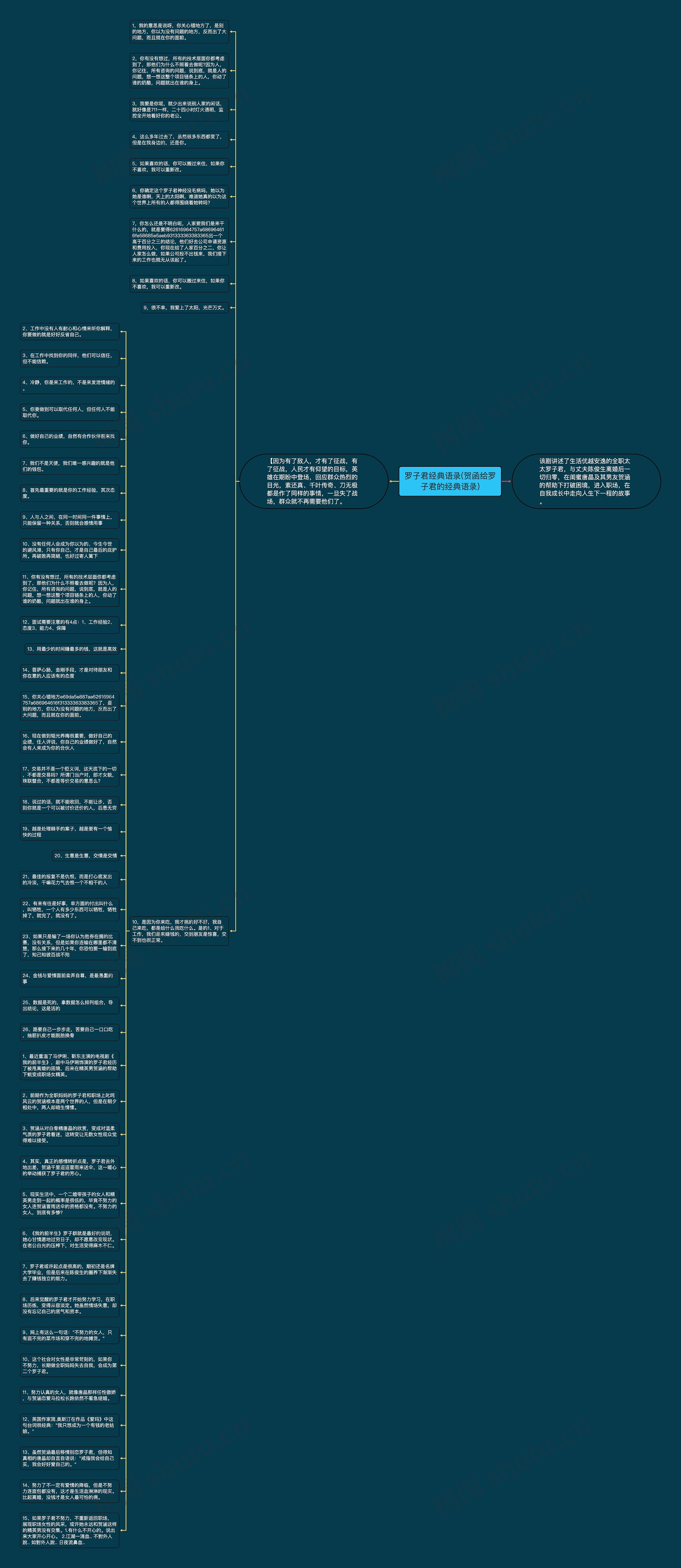 罗子君经典语录(贺函给罗子君的经典语录)思维导图