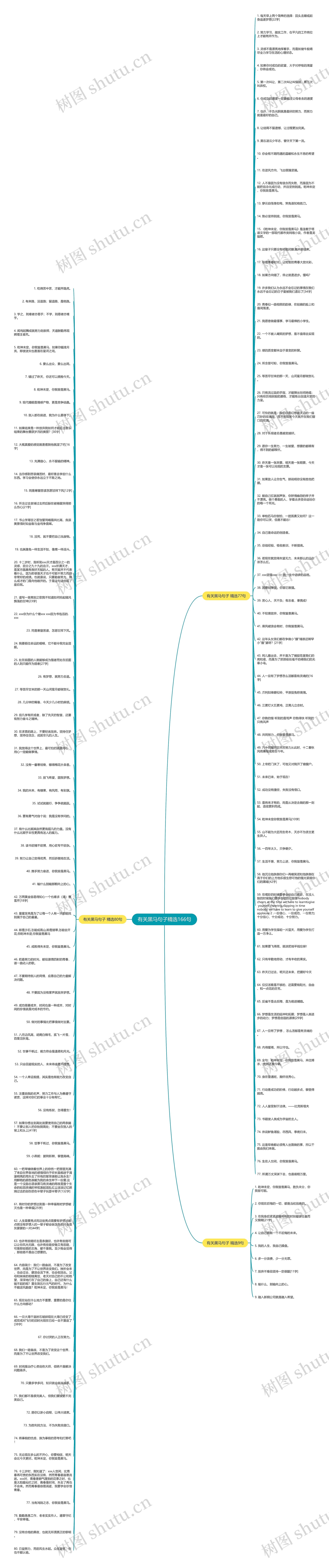 有关黑马句子精选166句思维导图