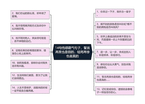 14句伤感霸气句子，誓言再美也是假的，结局再惨也是真的