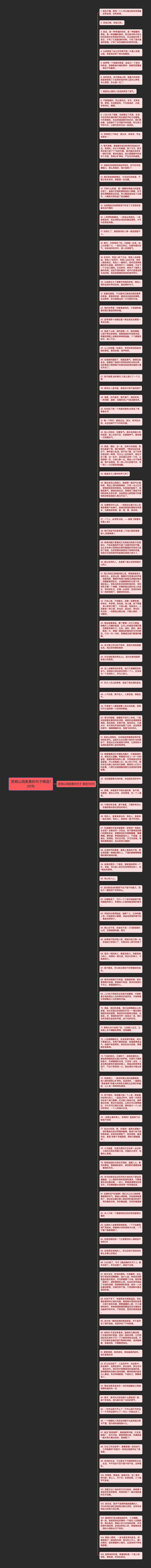 昆明山洞美景的句子精选105句思维导图