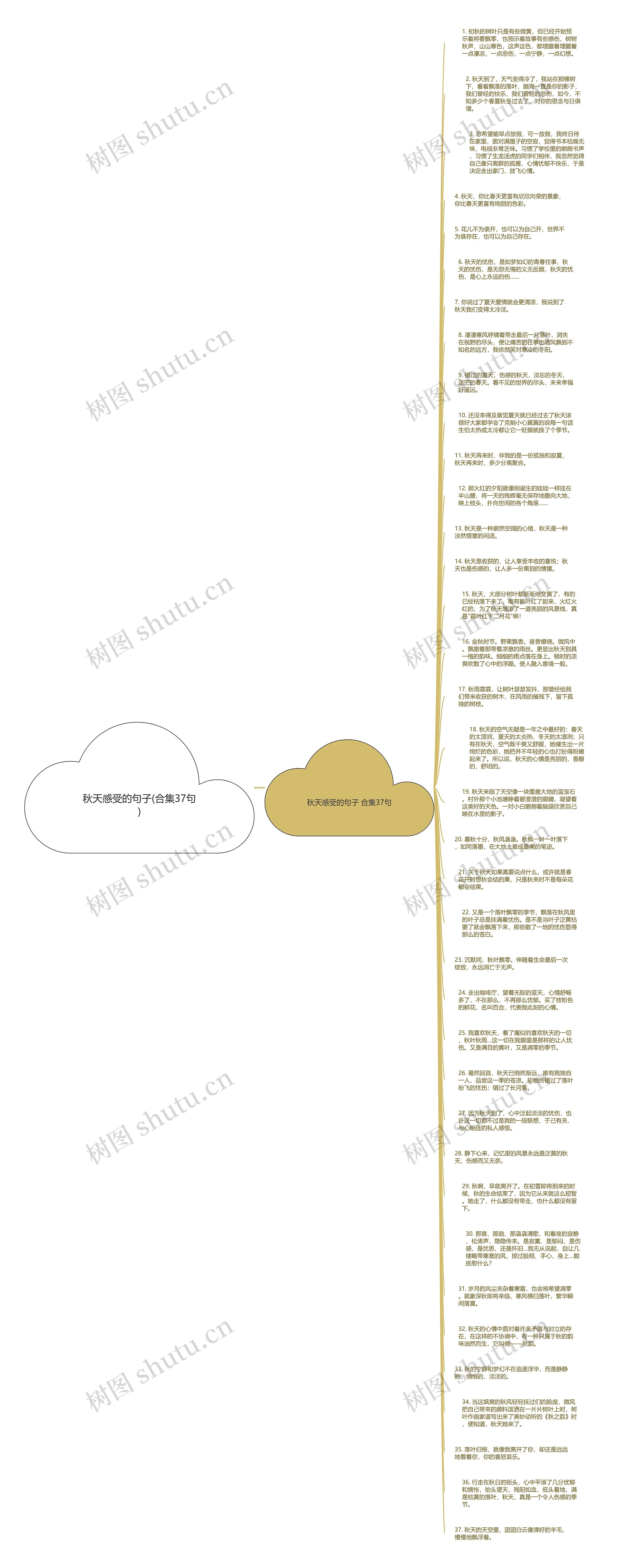 秋天感受的句子(合集37句)思维导图