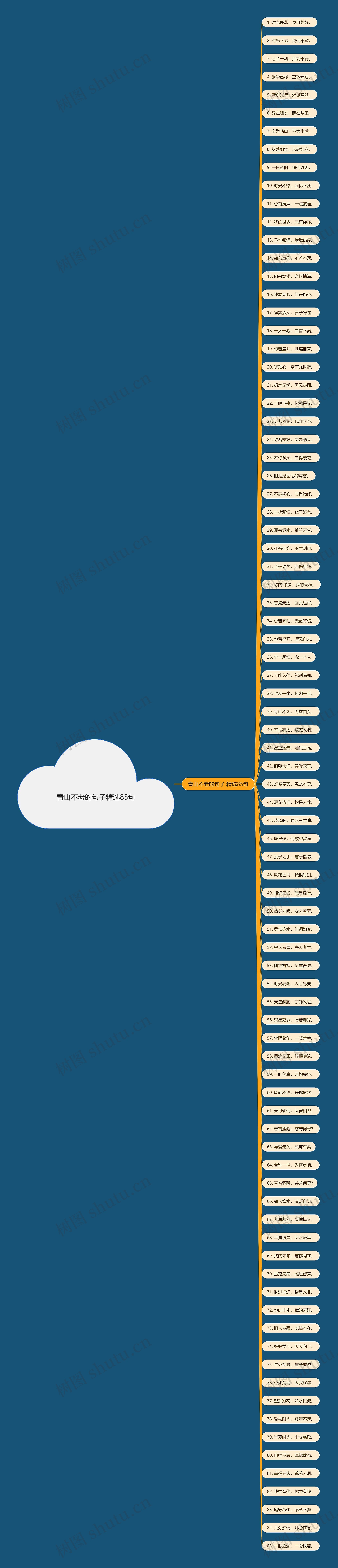 青山不老的句子精选85句思维导图