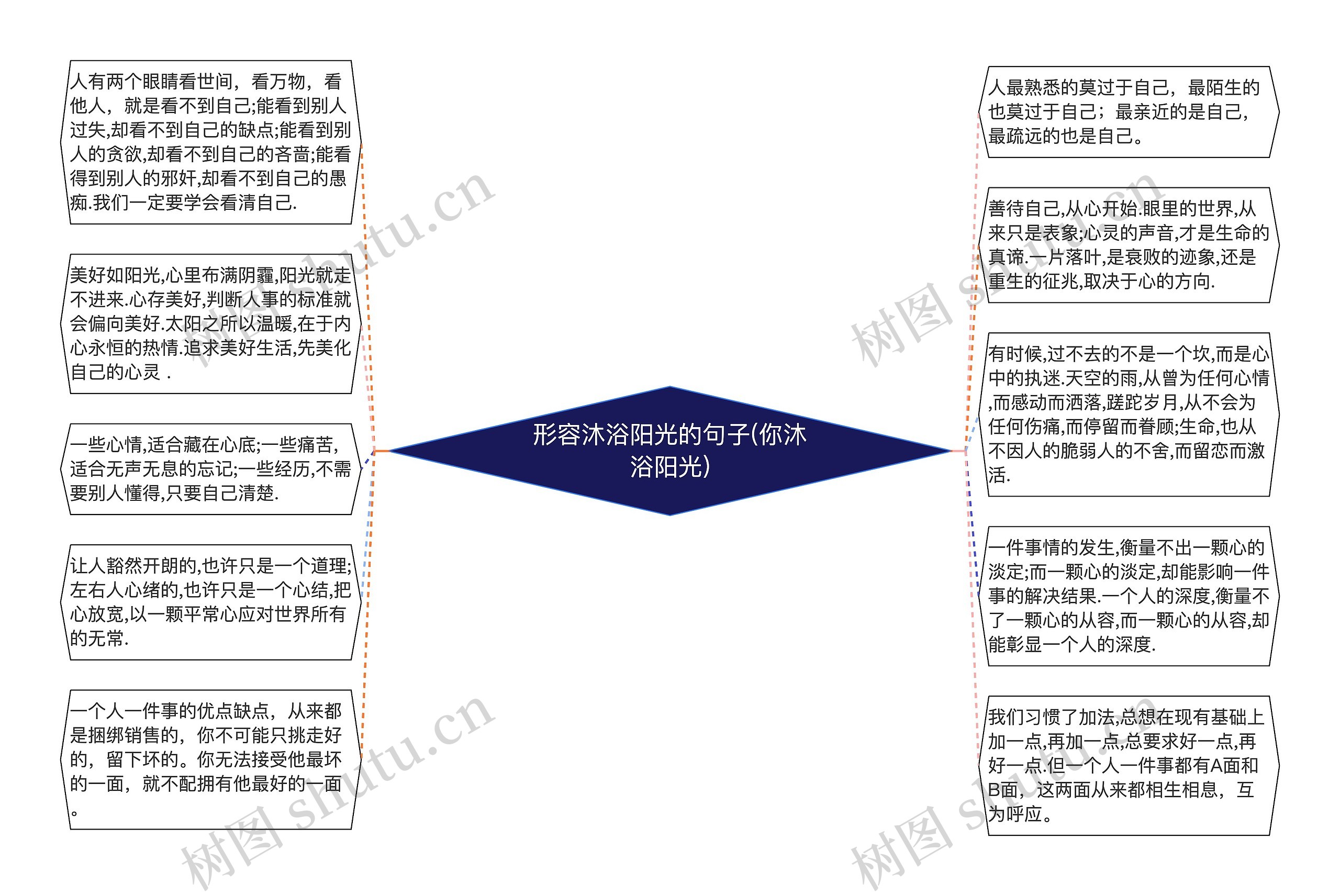 形容沐浴阳光的句子(你沐浴阳光)思维导图