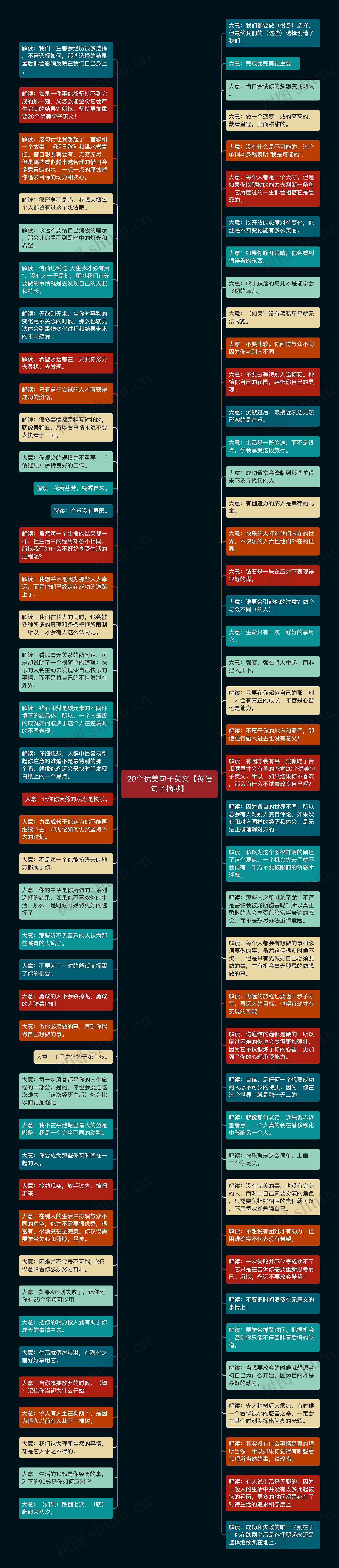 20个优美句子英文【英语句子摘抄】