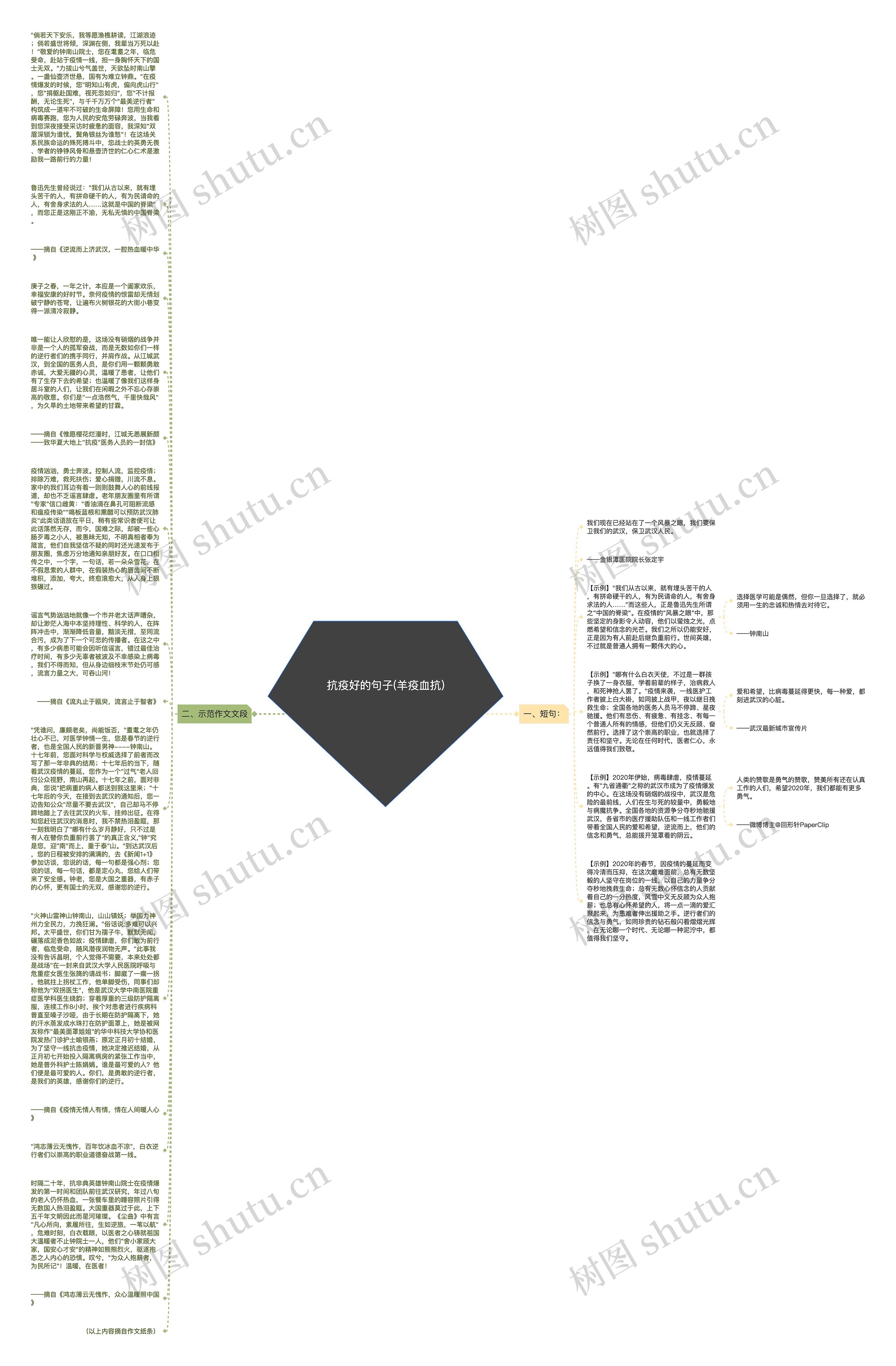 抗疫好的句子(羊疫血抗)思维导图