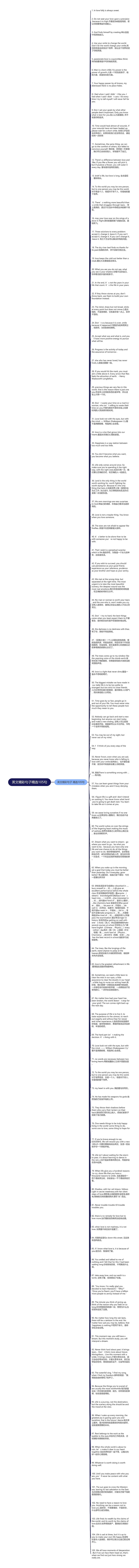 英文精彩句子精选105句思维导图